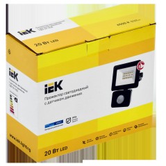 Прожектор светодиодный СДО 06-20Д 6500К IP54 с ДД черн. IEK LPDO602-20-65-K02