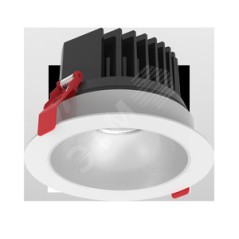 Светильник светодиодный DL-Spark 25Вт 4000К IP44 150х105 60град. встраив. с матов. серебр. рефлектором бел. VARTON V1-R0-00434-1