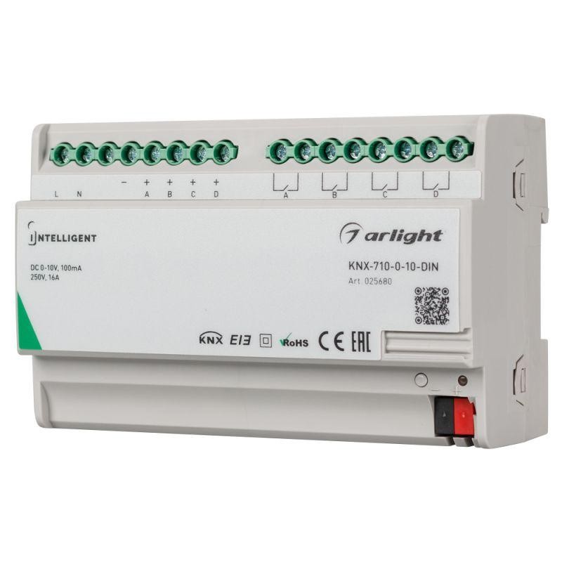 Конвертер KNX-710-0-10-DIN (230В 4х0/1-10 4х16А) пластик INTELLIGENT ARLIGHT 025680 Конвертер KNX-710-0-10-DIN (230В 4х0/1-10 4х16А) пластик INTELLIGENT ARLIGHT 025680