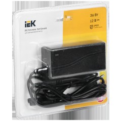 Драйвер LED ИПСН ECO 3528 36Вт 12В сетевая вилка-блок -JacK 5.5 мм IP20 IEK LSP2-036-12-20-11