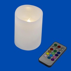 Фигура LED "Свеча" ULD-F052 RGB RC CANDLE на батарейках 2АА (не в/к). 7.5х10 см 1 светодиод. RGB свет пульт ДУ (в/к). Uniel UL-0