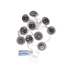 Гирлянда светодиодная "Фонарики" черн. 5х3см 10LED тепл. бел. 1.8+0.3м КОСМОС KOC_GIR-B119