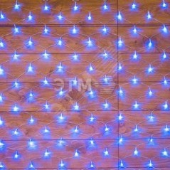 Гирлянда светодиодная "Сеть" 1.8х1.5м 180LED син. 15Вт IP20 провод ПВХ прозр. Neon-Night 215-133