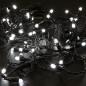Гирлянда светодиодная "Нить" 10м 100LED бел. 10Вт 230В IP65 эффект мерцания (каждый 5-ый диод) провод ПВХ черн. (нужен шнур пита