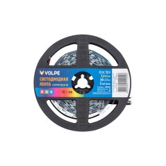 Лента светодиодная гибкая ULS-Q210 5050-30LED/m-10mm-IP20-DC12V-7.2W/m-5M-RGB на самоклеящейся основе (уп.5м) Volpe UL-00004541