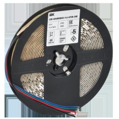 Лента светодиодная LSR-5050RGB60-14.4-IP20-24В (уп.5м) IEK LSR7-3-060-20-1-05-1