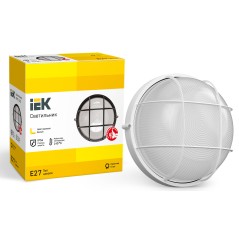 Светильник НПП 1102 100Вт E27 IP54 черн. круг с решеткой IEK LNPP0-1102-1-100-K02