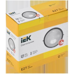 Светильник НПП 1101 100Вт E27 IP54 черн. круг IEK LNPP0-1101-1-100-K02