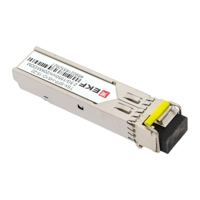 Модуль SFP 2.5Гб одинарное одномодовое оптоволокно 1550нм дальность 20км TSX EKF TSX-SFP-HS1D-15-20 Модуль SFP 2.5Гб одинарное одномодовое оптоволокно 1550нм дальность 20км TSX EKF TSX-SFP-HS1D-15-20