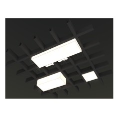 Светильник светодиодный RVE-LBX-PLAZA-10015-3-GR квадрат грильято 3шт 85х85х40мм 24Вт встраиваемый 4000К бел. RVElektro RVE00003