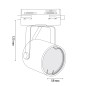 Светильник-прожектор трековый UBL-Q321 GU10 BLACK черн. Volpe UL-00007424