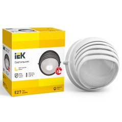 Светильник НПП 1307 60Вт E27 IP54 бел. круг ресничка IEK LNPP0-1307-1-060-K01