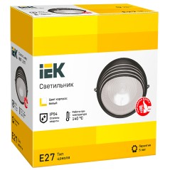 Светильник НПП 1307 60Вт E27 IP54 бел. круг ресничка IEK LNPP0-1307-1-060-K01