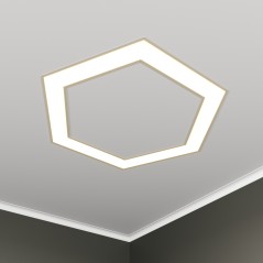 Светильник светодиодный RVE-LBX-HOLE-HEXA-1046-VG 77Вт 4000К 1046х912х110мм S80мм шестиугольник с отверст. встраив. под шпаклевк