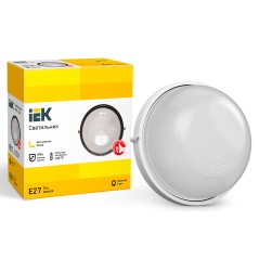 Светильник НПП 1101 100Вт E27 IP54 бел. круг IEK LNPP0-1101-1-100-K01