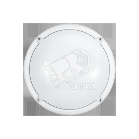 Светильник светодиодный 71 622 OBL-R1-7-4K-WH-IP65-LED-SNRV 7Вт 4000К IP65 520лм ЖКХ с оптико-акустич. датчиком круг бел. (анало