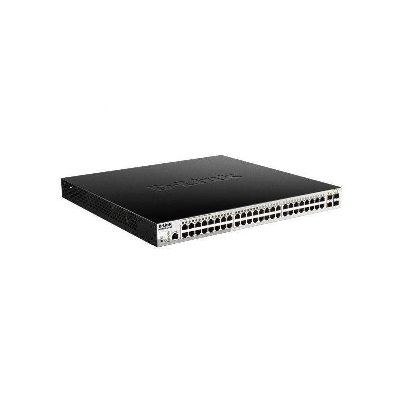 Коммутатор управляемый L2 DGS-1210-52P/ME/B1A (48 портов 10/100/1000Base-T (1-8 с поддержкой PoE 802.3af/802.3at (30Вт) и 4 порт