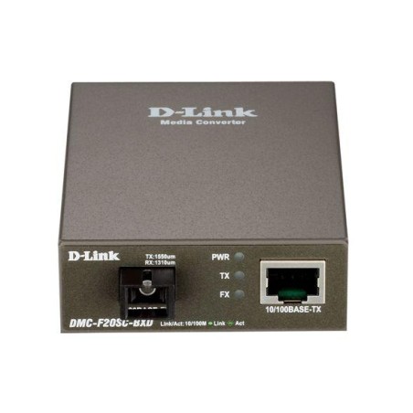 Медиаконвертер DMC-F20SC-BXD/B1A (1 порт 10/100Base-TX, 1 порт 100Base-FX + разъем SC (ТХ: 1550 нм, RX: 1310 нм ) для одномод. о