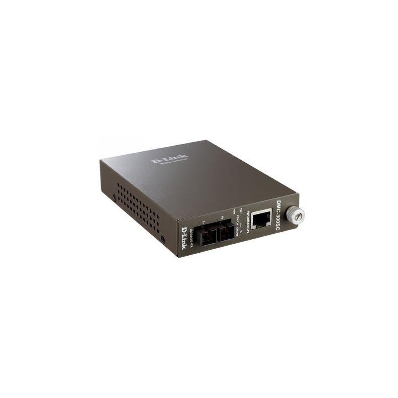 Медиаконвертер DMC-300SC/D8A (1 порт 10/100Base-TX, 1 порт 100Base-FX + разъем SC для многомод. оптич. кабеля (до 2км) D-link 13