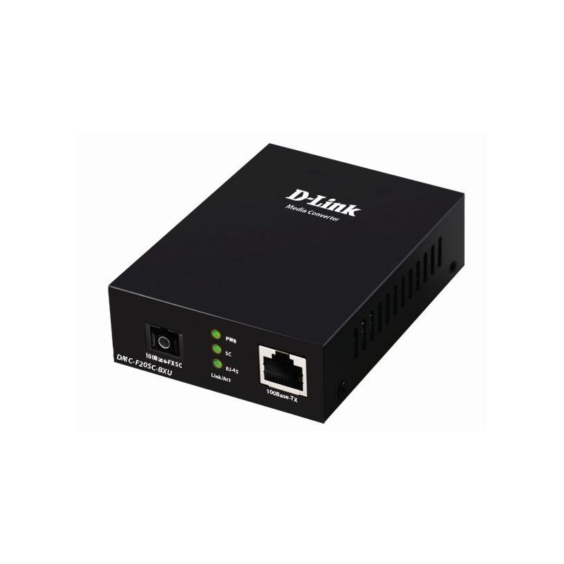 Медиаконвертер DMC-F20SC-BXU/B1A WDM (1 порт 10/100Base-TX + 1 порт 100Base-FX, разъем SC (ТХ: 1310 нм, RX: 1550 нм для одномод.