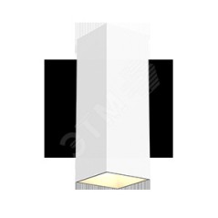 Светильник светодиодный WL-Cube 10Вт 3000К IP54 80х80х230 угол 60град. настенный матов. бел. RAL9010 VARTON V1-R5-Y0513-21000-54