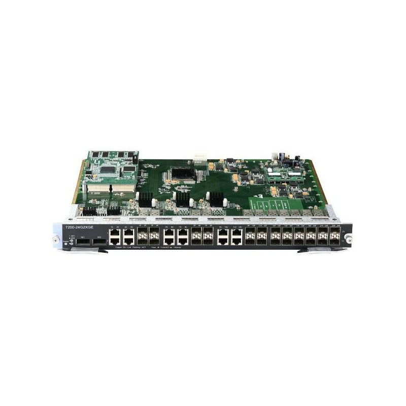 Модуль 7200-24G2XG/A3A с 12 портами 100/1000Base-X SFP 12 комбо-портами 100/1000Base-T/SFP и 2 слотами 10GBase-X XFP для шасси D