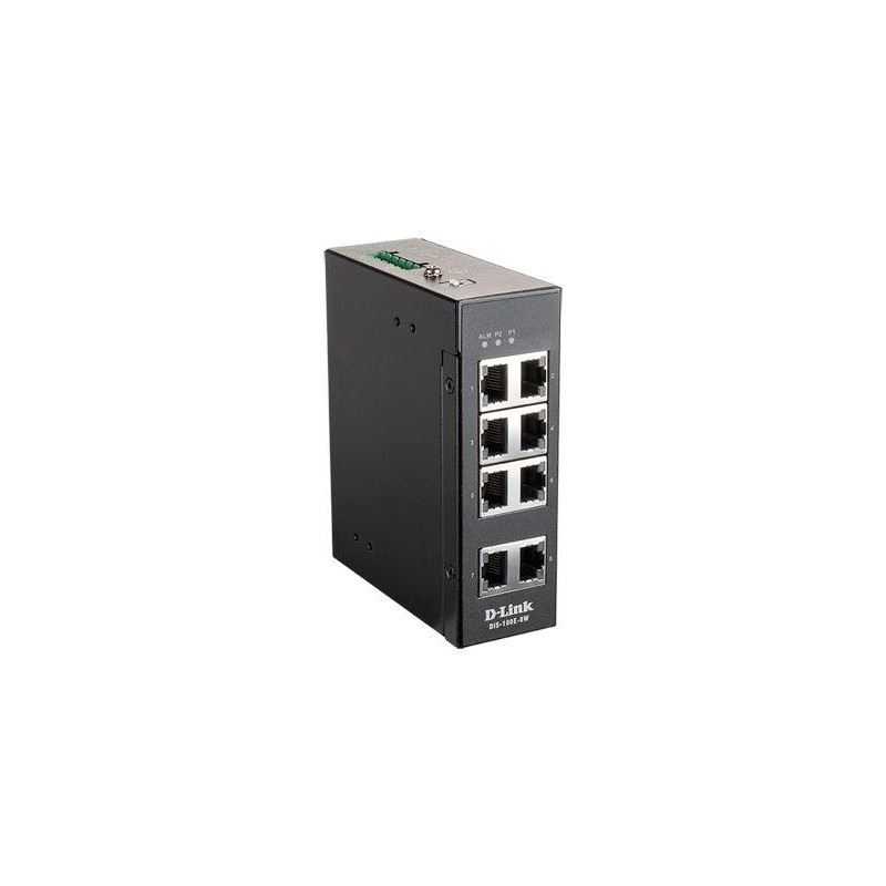 Коммутатор промышленный неуправляемый DIS-100E-8W/A1A (8 портов 10/100Base-TX энергосбережение и поддержка QoS) D-link 1692351