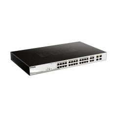 Коммутатор настраиваемый DGS-1210-28MP/FL1A WebSmart с 24 портами 10/100/1000Base-T (PoE 802.3af/802.3at (30Вт) и 4 комбо-портам