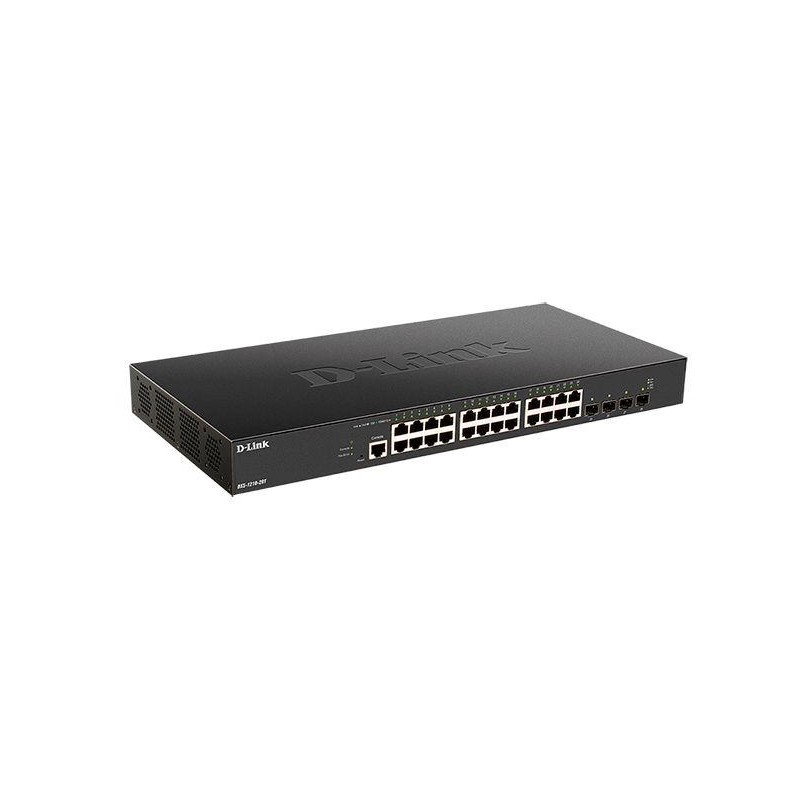 Коммутатор настраиваемый DXS-1210-28T/A1A (24 порта 10GBase-T + 4 порта 25GBase-X SFP28) D-link 1801329