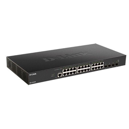 Коммутатор настраиваемый DXS-1210-28T/A1A (24 порта 10GBase-T + 4 порта 25GBase-X SFP28) D-link 1801329