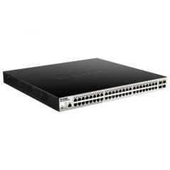 Коммутатор управляемый L2 DGS-1210-52MPP/ME/B3A с 48 портами 10/100/1000Base-T (PoE 802.3af/802.3at (30Вт) и 4 портами 1000Base-