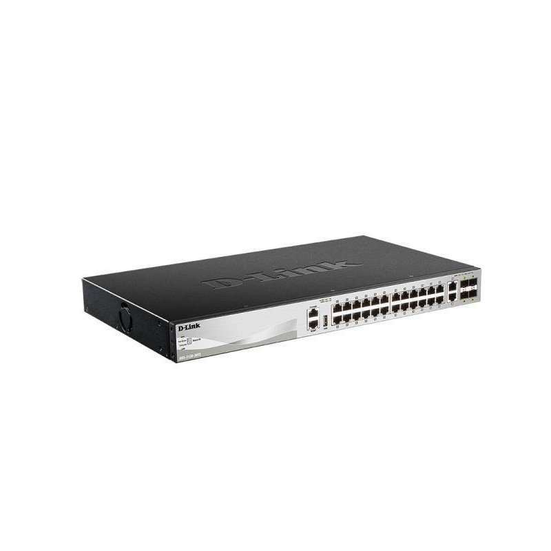 Коммутатор управляемый стекируемый L3 DGS-3130-30TS/B1A с 24 портами 10/100/1000Base-T 2 портами 10GBase-T и 4 портами 10GBase-X Коммутатор управляемый стекируемый L3 DGS-3130-30TS/B1A с 24 портами 10/100/1000Base-T 2 портами 10GBase-T и 4 портами 10GBase-X