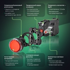 Переключатель модульный SB5 в сборе 22мм 2поз. с фиксацией 1НО+1НЗ SE SB5AD25
