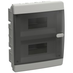 Корпус пластиковый ЩРВ-П-18 IP41 черн. прозр. дверь UNION Compact IEK UIC-KP12-V-18-41-K01