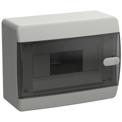 Корпус пластиковый ЩРН-П-8 IP41 черн. прозр. дверь UNION Compact IEK UIC-KP12-N-08-41-K01