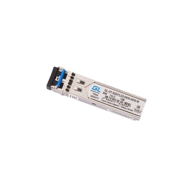 Модуль SFP 1Гбит/с два волокна MM 2xLC 850нм 7дБ до 550м NIKOMAX GL-OT-SG07LC2-0850-0850-M Модуль SFP 1Гбит/с два волокна MM 2xLC 850нм 7дБ до 550м NIKOMAX GL-OT-SG07LC2-0850-0850-M