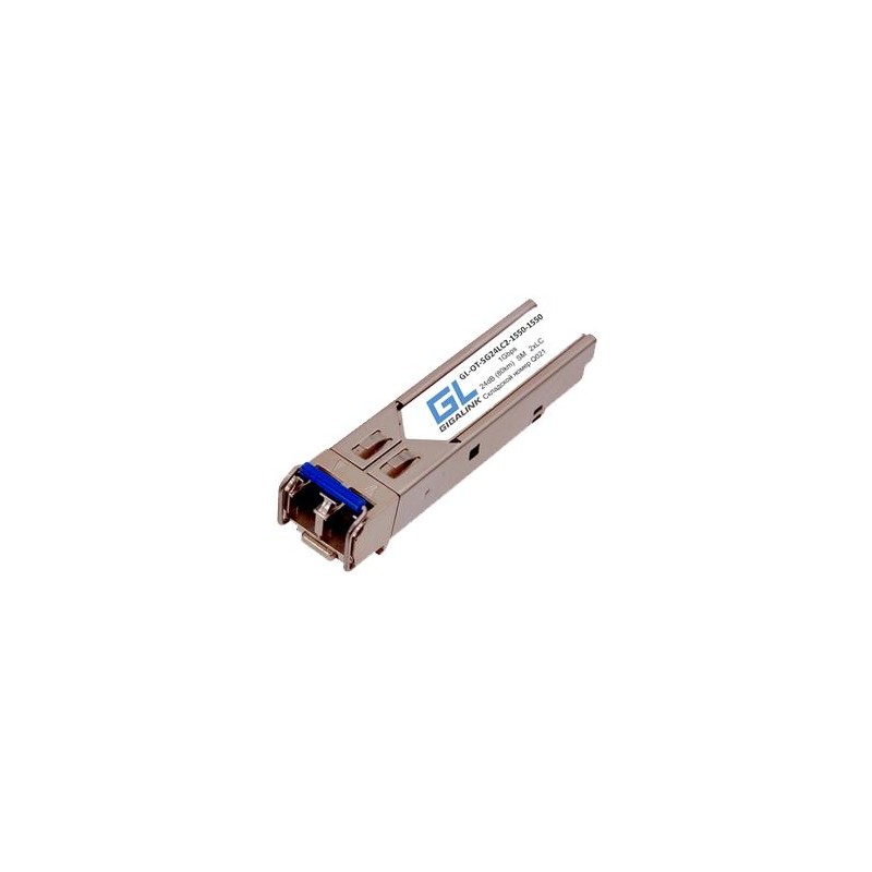Модуль SFP 1Гбит/с два волокна SM 2xLC 1550нм 24 дБ до 80км -40град.C NIKOMAX GL-OT-SG24LC2-1550-1550-I
