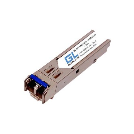 Модуль SFP 1Гбит/с два волокна SM 2xLC 1550нм 24 дБ до 80км -40град.C NIKOMAX GL-OT-SG24LC2-1550-1550-I