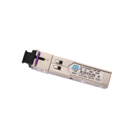 Модуль SFP WDM 1Гбит/с одно волокно SM SC Tx:1490/Rx:1550нм 24дБ до 80км DDM NIKOMAX GL-OT-SG24SC1-1490-1550