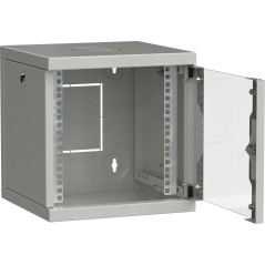 Шкаф сетевой LINEA WS 10дюйм 9U 320х310мм дверь стекл. сер. ITK LWS3-09U33-GF