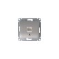 Розетка компьютерная 1-м Glossa RJ45 кат.5E механизм платина SE GSL001281K Розетка компьютерная 1-м Glossa RJ45 кат.5E механизм платина SE GSL001281K