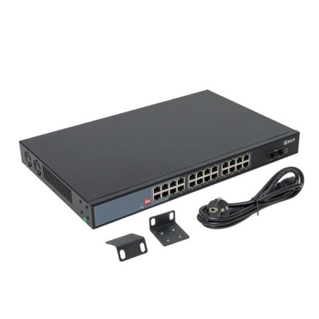 Коммутатор неуправляемый промышленный U-2GX/SFP-24GTP-R 2 порта 1000Base-X SFP 24 порта 10/100/1000Base-T(X) RJ45 c PoE монтаж в