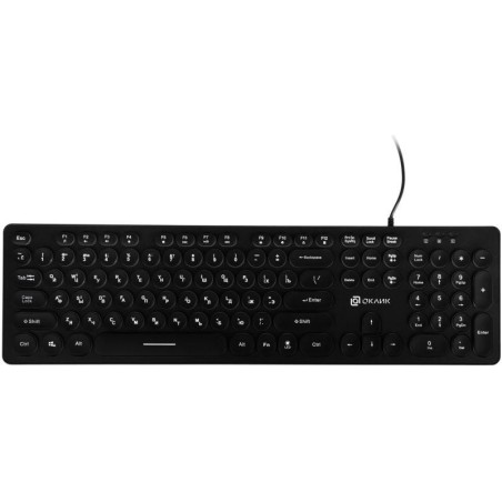 Клавиатура 420MRL черн. USB slim Multimedia LED 420MRL ОКЛИК 1091226