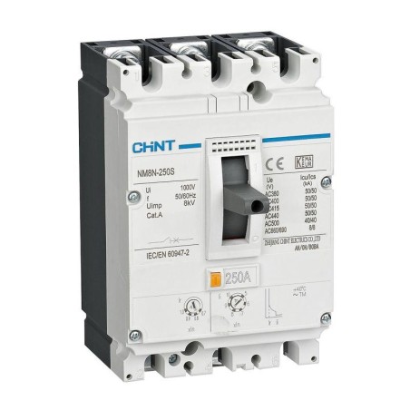 Выключатель автоматический защиты двигателя 3п 225А 100кА NM8N-250H M (R) CHINT 271443