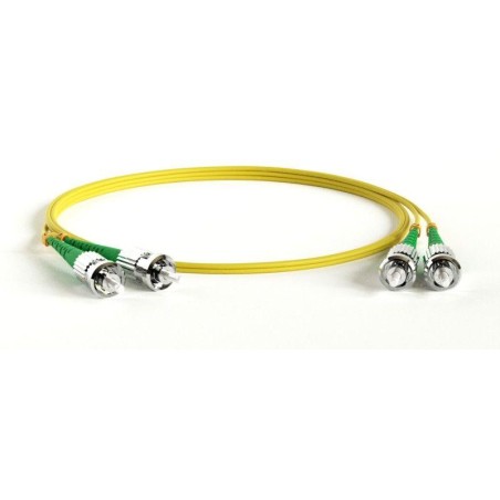 Патч-корд FC-D2-9-ST/AR-ST/AR-H-3M-LSZH-YL волоконно-оптический (шнур) SM 9/125 (OS2) ST/APC-ST/APC 2мм duplex LSZH 3м Hyperline