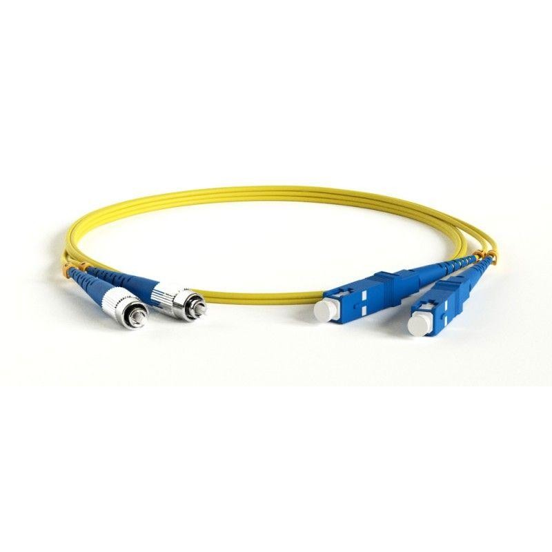 Патч-корд FC-D2-9-FC/UR-SC/UR-H-3M-LSZH-YL волоконно-оптический (шнур) SM 9/125 (OS2) SC/UPC-FC/UPC 2мм duplex LSZH 3м Hyperline