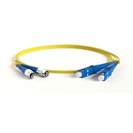 Патч-корд FC-D2-9-FC/UR-SC/UR-H-3M-LSZH-YL волоконно-оптический (шнур) SM 9/125 (OS2) SC/UPC-FC/UPC 2мм duplex LSZH 3м Hyperline