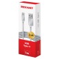 Шнур USB 3.1 type C (male)-USB 2.0 (male) в тканевой оплетке 1м черн. Rexant 18-1884