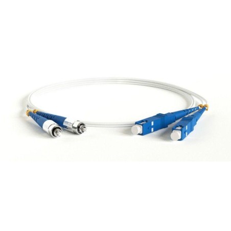 Патч-корд FC-D2-9A1-FC/UR-SC/UR-H-2M-LSZH-WH волоконно-оптический (шнур) SM 9/125 (G657) SC/UPC-FC/UPC 2мм duplex LSZH 2м Hyperl