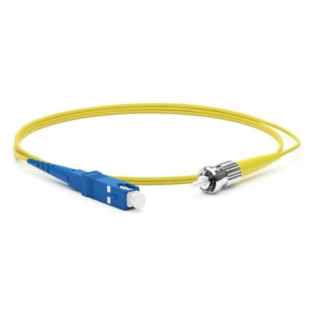 Патч-корд FC-S2-9-SC/UR-ST/UR-H-20M-LSZH-YL волоконно-оптический (шнур) SM 9/125 (OS2) SC/UPC-ST/UPC 2мм simplex LSZH 20м Hyperl